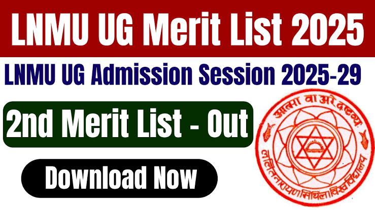 LNMU UG 2nd Merit List 2025-29 – Out